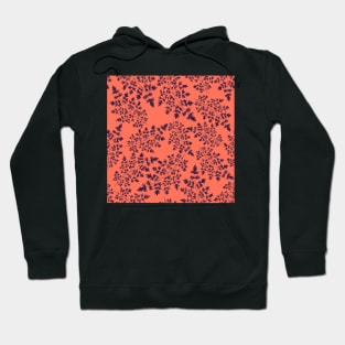 Hedgerow ferns on orange Hoodie